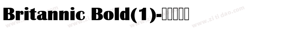 Britannic Bold(1)字体转换